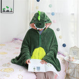 Load image into Gallery viewer, Personalized Dinosaur Hooded Cloak, Blanket, Cosplay Costume- Child &amp; Adult Available