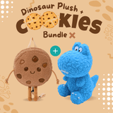 Load image into Gallery viewer, 11.8&quot; Cute Bobo Dinosaur Stuffed Animal Plush Toy Blue+Cookie Backpack