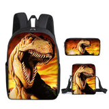 Load image into Gallery viewer, 3D T-Rex Durable Dinosaur Cartoon Travel Backpack School Laptop Daypack Waterproof Bag 14(3pcs) / 16in
