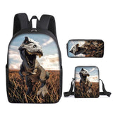 Load image into Gallery viewer, 3D T-Rex Durable Dinosaur Cartoon Travel Backpack School Laptop Daypack Waterproof Bag 12(3pcs) / 16in