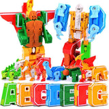 Load image into Gallery viewer, Transform Animal Dinosaur Robots Alphabet Action Figures Preschool Educational Toys for Kids