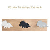 Load image into Gallery viewer, Wooden Dinosaur Wall Hooks Coat Hooks Wall Decoration for Kids Room Triceratops