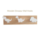 Load image into Gallery viewer, Wooden Dinosaur Wall Hooks Coat Hooks Wall Decoration for Kids Room White