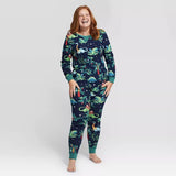 Load image into Gallery viewer, Matching Family Dinosaur Pajamas Set Mom Dad Kids Baby Holiday Pjs Sleepwear Women / WOMEN S