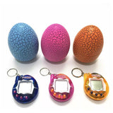 Load image into Gallery viewer, Multi Color Cracked Dinosaur Egg with Key Chain Digital Electronic Pet Game Toy
